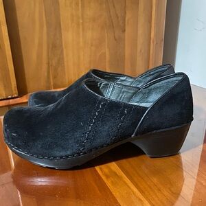 Dansko Black Suede Clogs Size 37